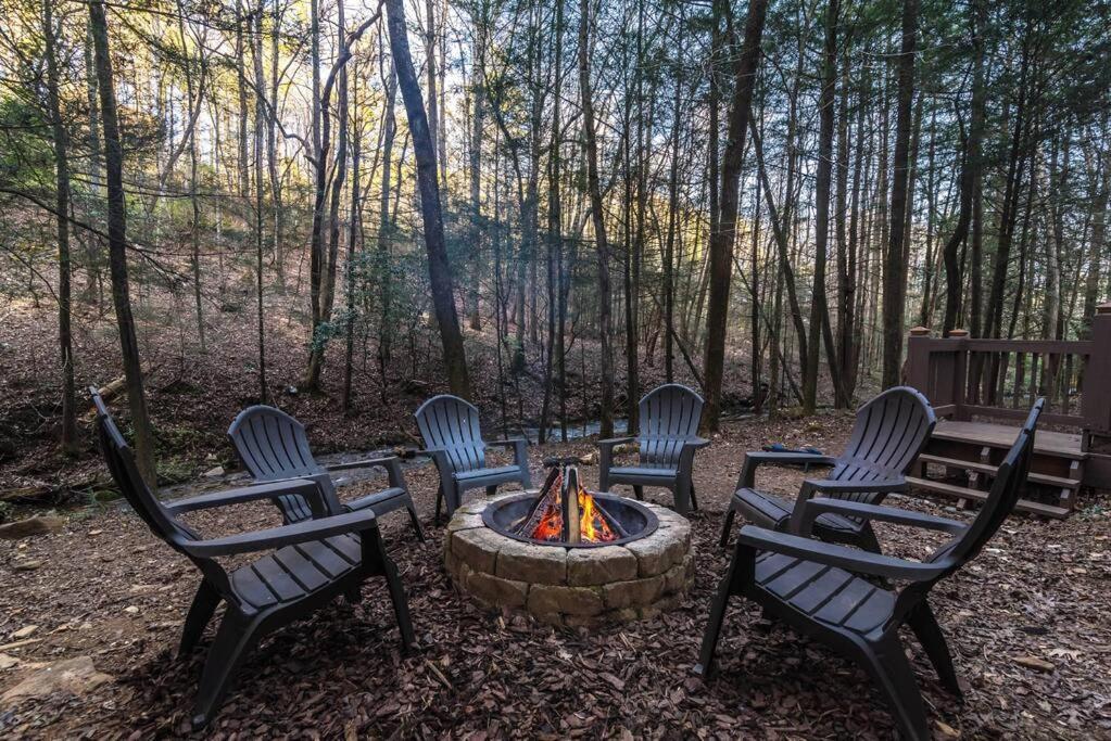 Private Creekside Cabin+Hot Tub,Pool Table, & Pets Ellijay Exterior photo